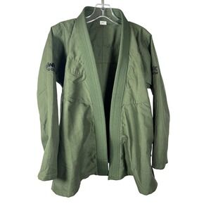 Hawk Jiu-Jitsu BJJ Gi Kimono Jacket Olive Green Cotton Pearl Weave Size A1